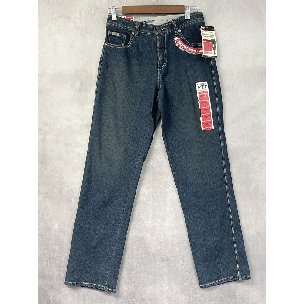 Lee Womens Jeans Size 6 Medium Straight Leg Y2K Preppy Minimalist Dark Academia